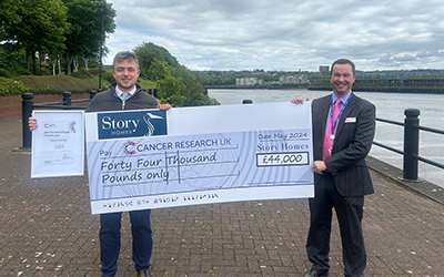Story Homes raises £44,000 for Cancer Research UK