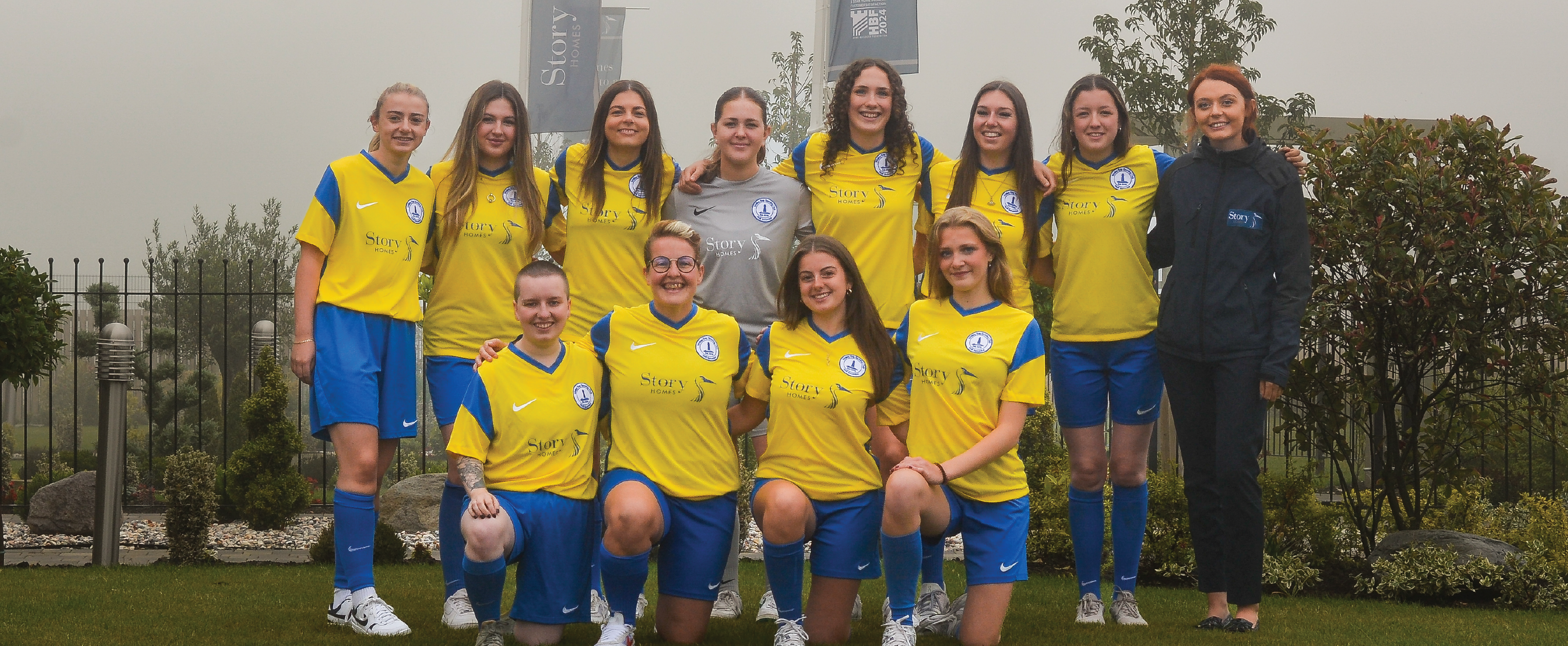 Story Homes sponsors Senior Lionesses’ football team in Whitley Bay