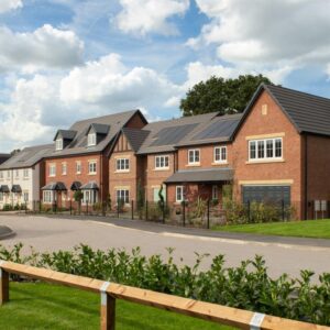 Street scene at Woodbridge Green.