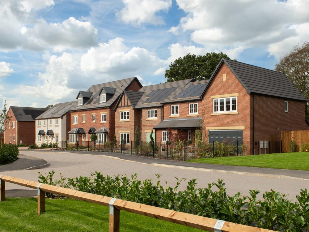 External of new build houses at Longton Grange Story Homes development