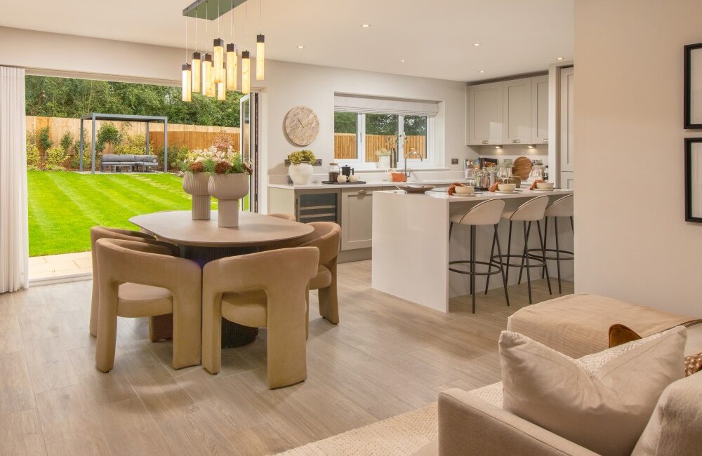 Kitchen/dining/family area in the Charlton.