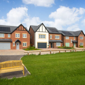 External of new build houses at Longton Grange Story Homes development