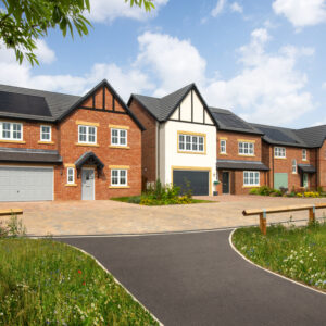 External of new build houses at Longton Grange Story Homes development