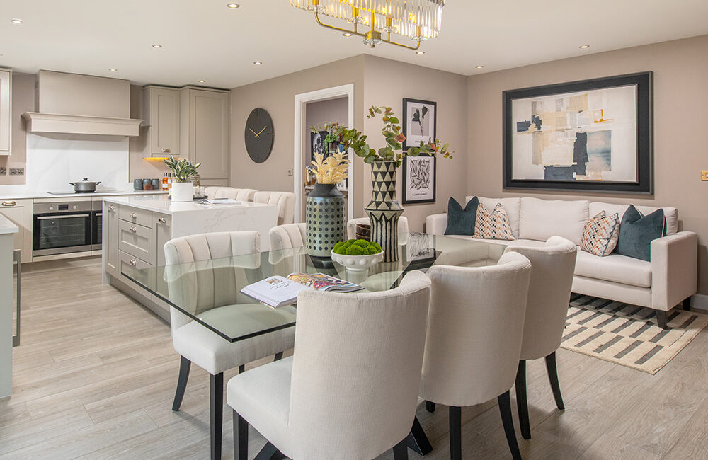 The kitchen of a Charlton show home from Story Homes.