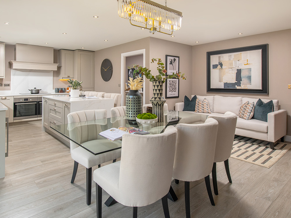 The kitchen of a Charlton show home from Story Homes.