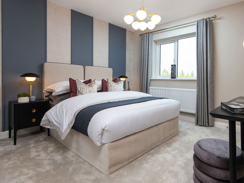 The Hewson Bedroom 3 Double Bed and Headboard