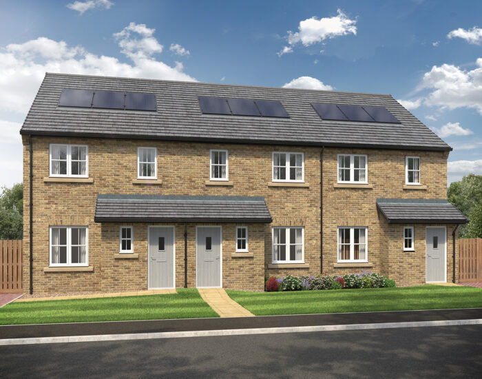 CGI rendering of the Harper house type as a terrace house.