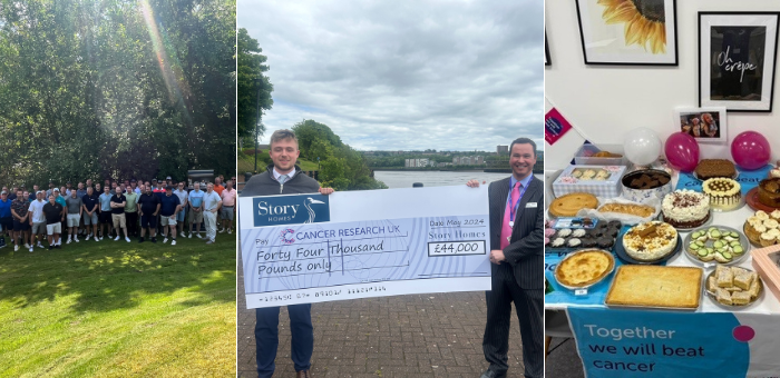 Story Homes raises over £75,000 for Cancer Research UK and announces new charity partners