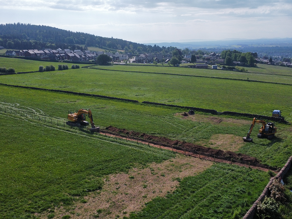 A drone image of The Fairways phase 2