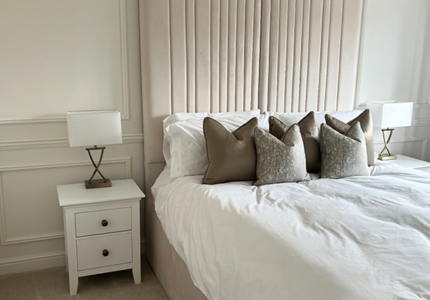 The master bedroom at The Ferguson four bedroom detached home by Story Homes