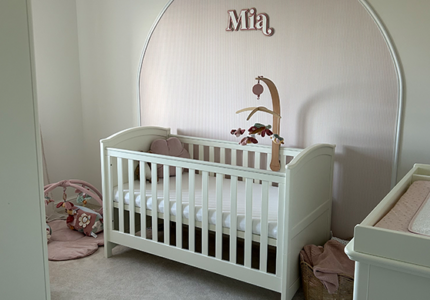 A nursery at The Ferguson, four bedroom detached Story Home.