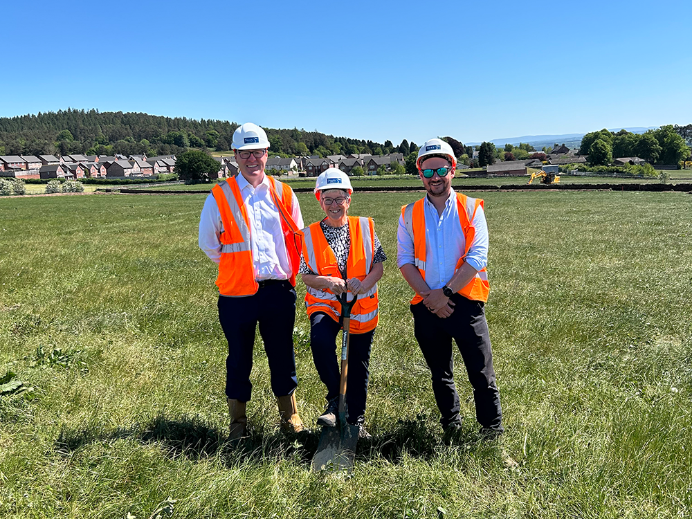 Picture of Story Homes staff breaking ground at The Fairways phase 2