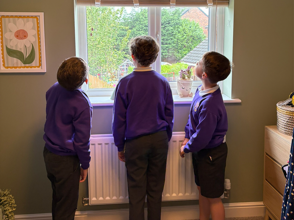 William and his friends admiring the Elmbrook Park showhome