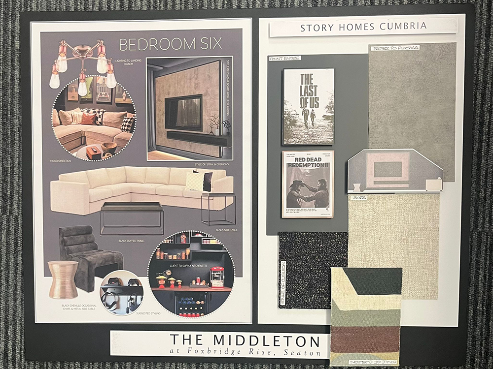Moodboard samples of our new Middleton showhome at Foxbridge Rise, Seaton