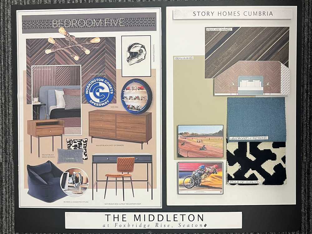 Moodboard samples of our new Middleton showhome at Foxbridge Rise, Seaton