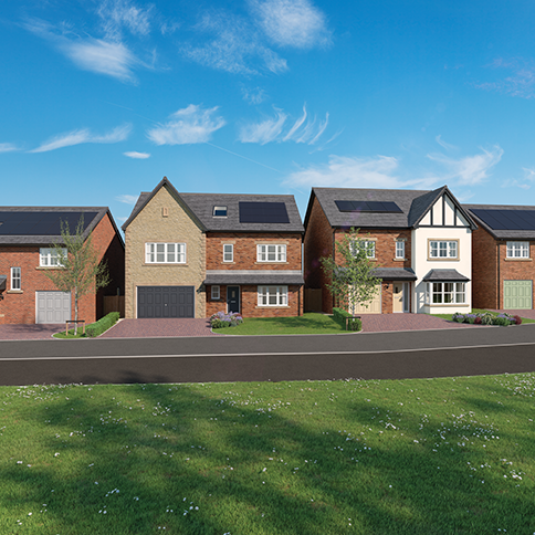 Streetscene CGI of Stonebrook Meadows, Garstang