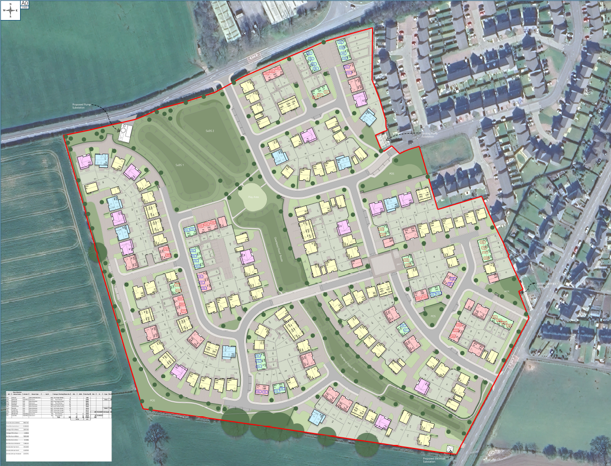 Coloured layout for Brampton