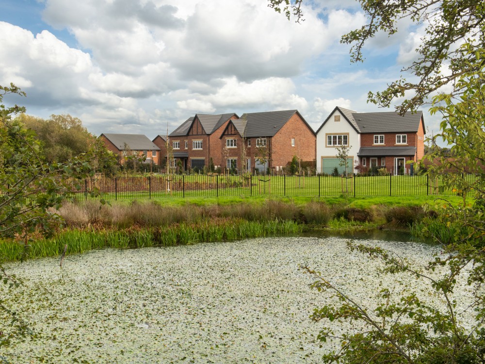 External of new build houses at Longton Grange Story Homes development