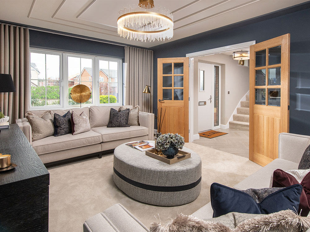 A view of the lounge in a Lawson show home at Stonebrook Meadows, by Story Homes.