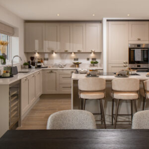 The Middleton kitchen and dining area with island