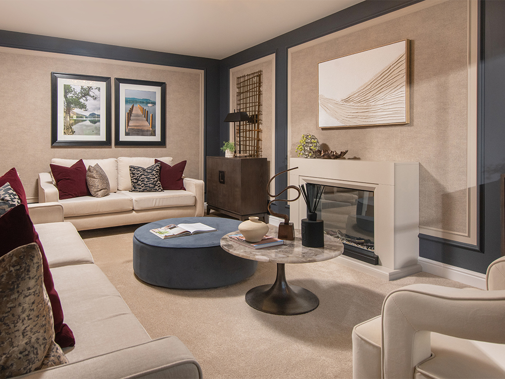 A street scene of new build houses at Tithe Gardens.