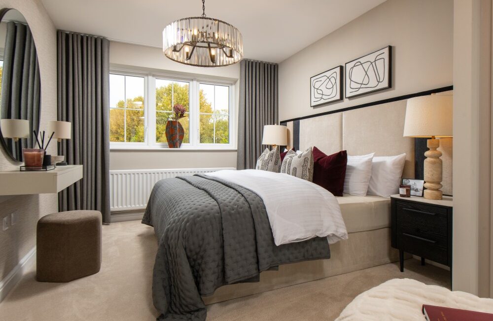 The Hartford main bedroom with double bed