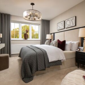 The Hartford main bedroom with double bed