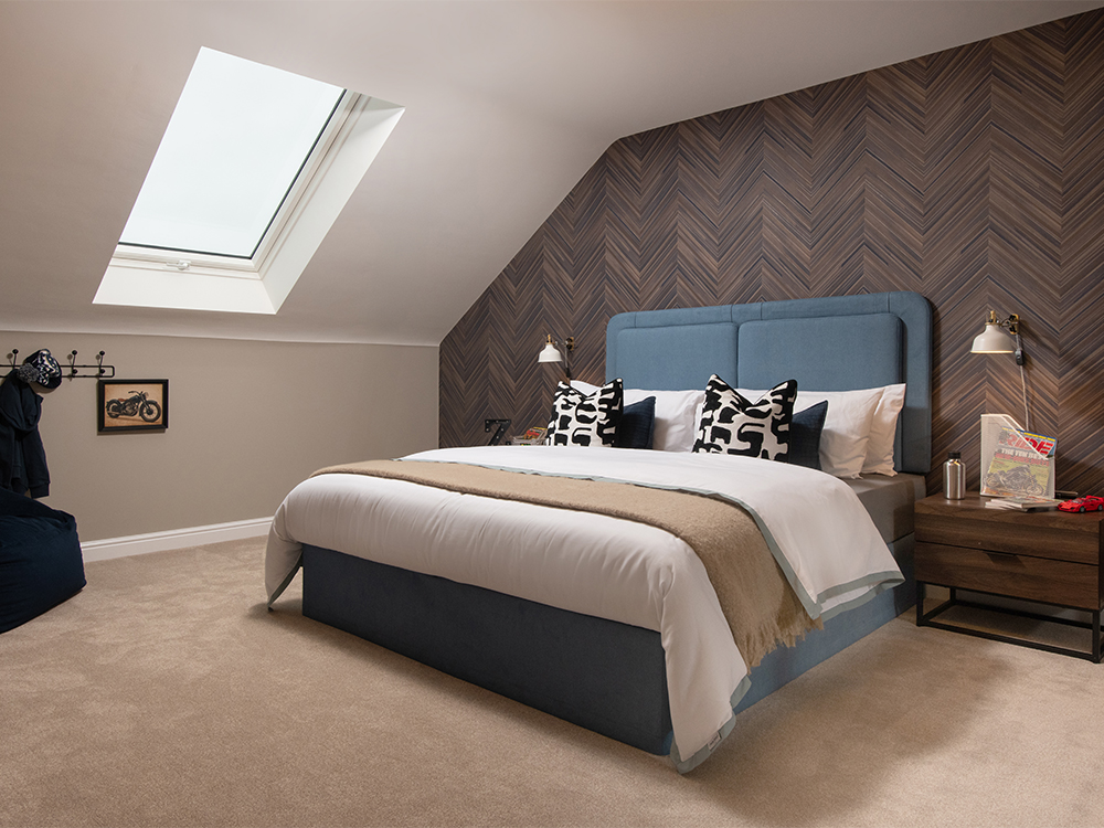 Fifth bedroom with double bed and bedside tables