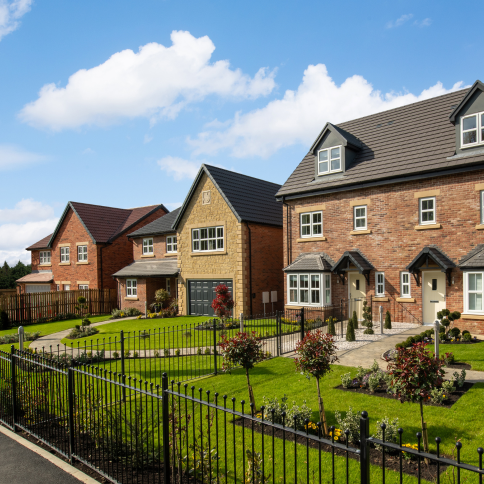 External of show homes at Heritage Fields, Tanfield