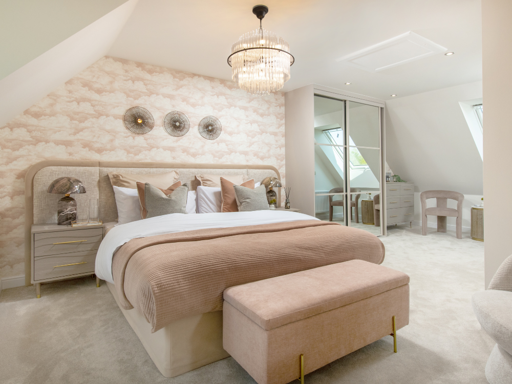 Master bedroom of The Dawson at Heritage Fields