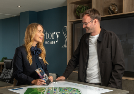 Sales Executive showing customer site map