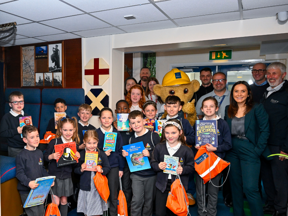 Belle Vue primary school, Builder Bear and Story Homes staff