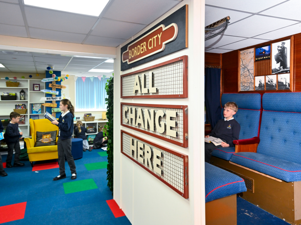 Belle Vue primary school, Builder Bear and Story Homes staff