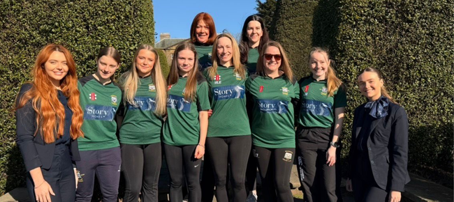 Story Homes sponsors Backworth Cricket Club Ladies as front-of-shirt partner