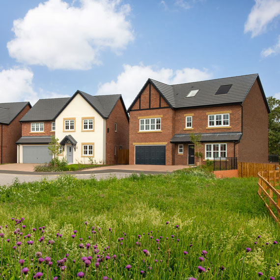 Longton Grange house types street scene 570x570