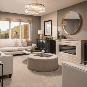 The Cranford lounge with fireplace