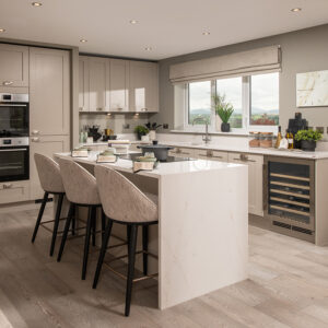 The Cranford kitchen island and wine cooler