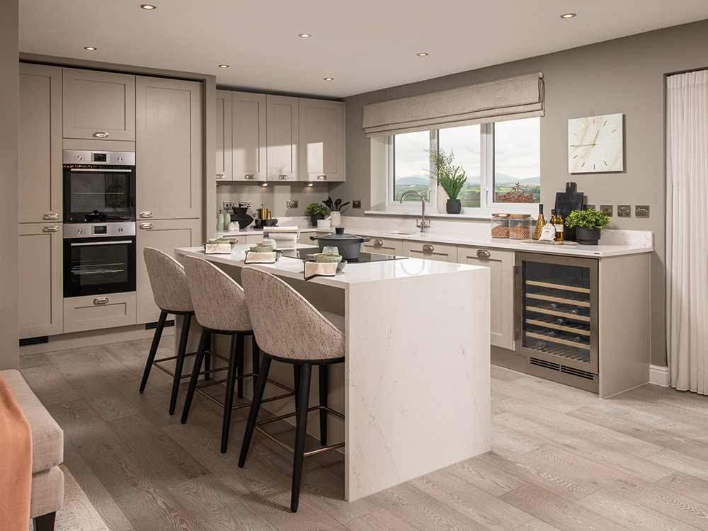 The Cranford kitchen island and wine cooler