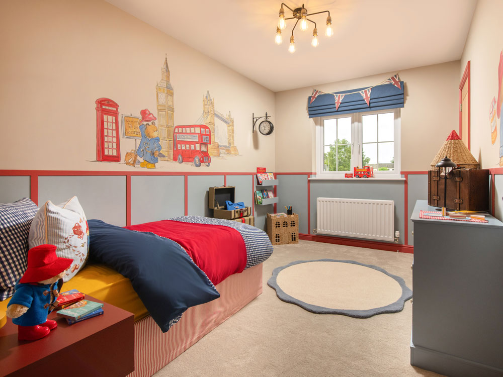 Childrens bedroom with paddington bear design