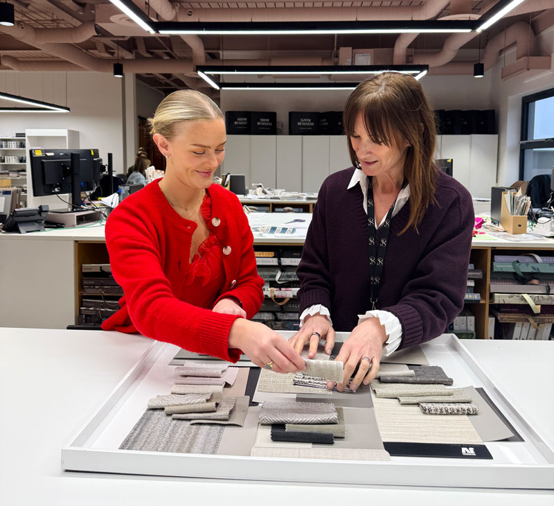 Interior designers creating moodboards