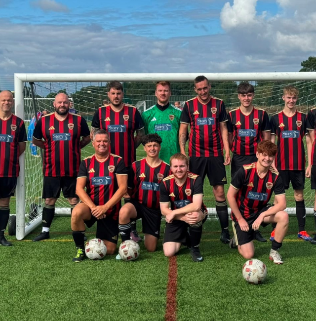 Story Homes kicks off support for inclusive football team in Killingworth