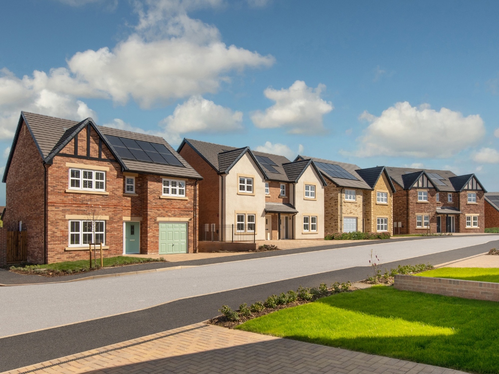 Street scene of houses at Ashwood Grange, Middleton St George
